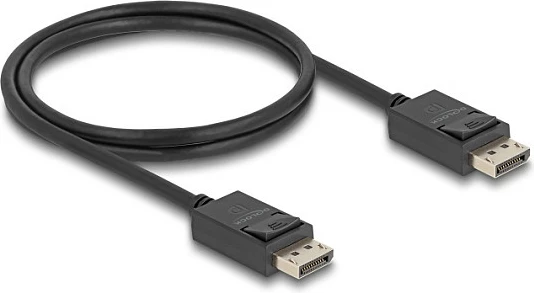 Kabllo DisplayPort DeLOCK 81174, 1m, DP 2.1, 80 Gbit/s, 8K/16K, 240Hz, e zezë