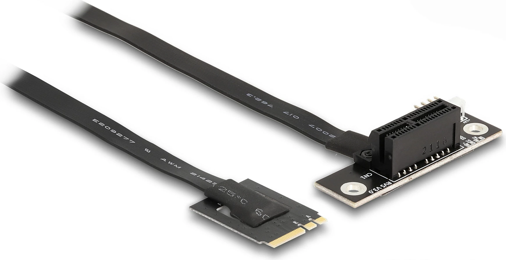 Adapter DeLOCK M.2 Key A+E në PCIe x1 NVMe, kabllo 20 cm, PCIe 4.0