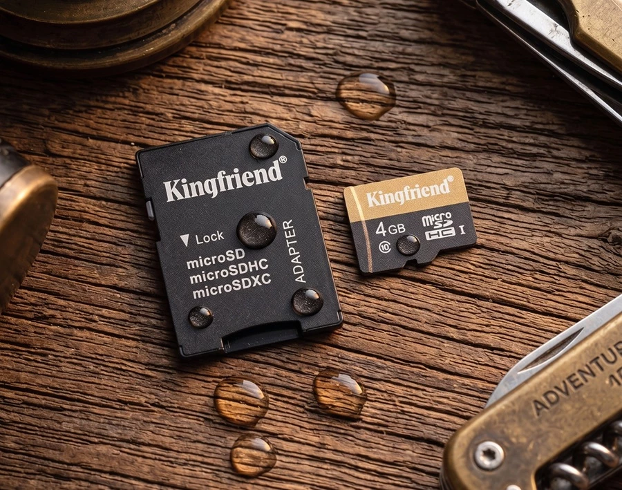 Kartë Kujtese MicroSDHC Kingfriend 4GB Class 10, me dizajn modern dhe funksional, për përdorim të përditshëm, ngjyrë e zezë