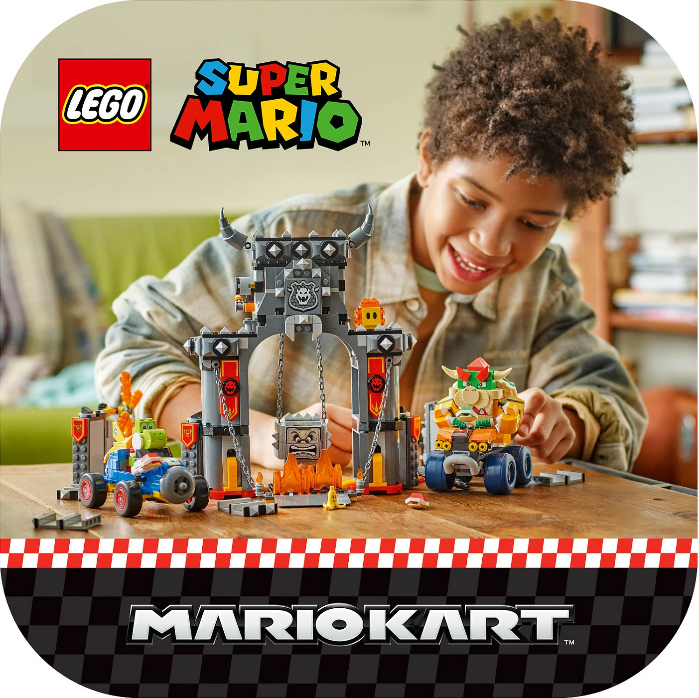 Set ndërtimi LEGO Super Mario Mario Kart 72039 Bowser's Castle, 1068 pjesë, 9+, multikolor