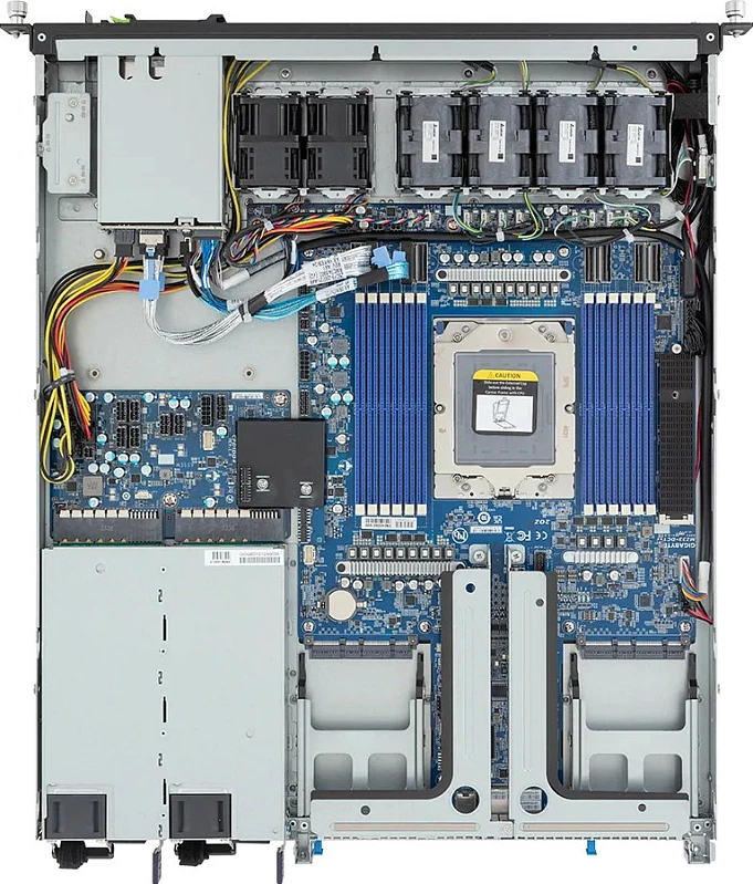Server barebone Gigabyte E163-Z34-AAH1, 1U Rack, AMD EPYC 9005/9004, 2x2.5in, 2x1300W Titanium