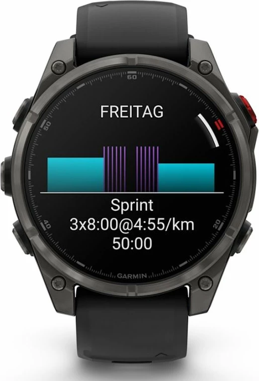 Orë sportive Garmin Fenix 8 PRO AMOLED 47mm Sapphire Titanium, e zezë