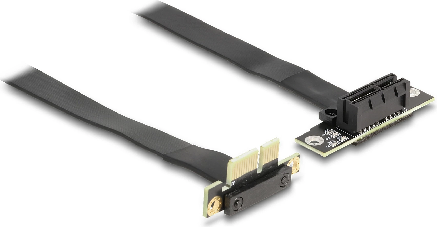 Riser kabllo PCIe x1 DeLOCK, 60 cm, 90° këndore, e zezë