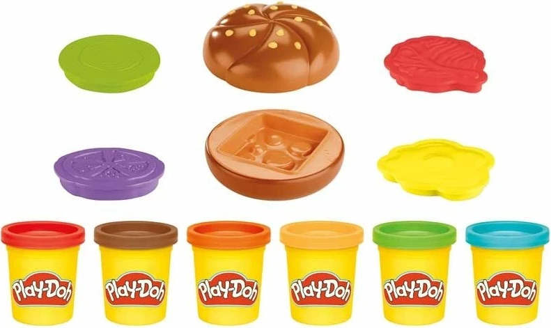 Set plastelinë Play-Doh Hasbro Food Shapes G1609, 6 ngjyra x 56 g, 6 vegla, +3 vjeç, set 6 copë