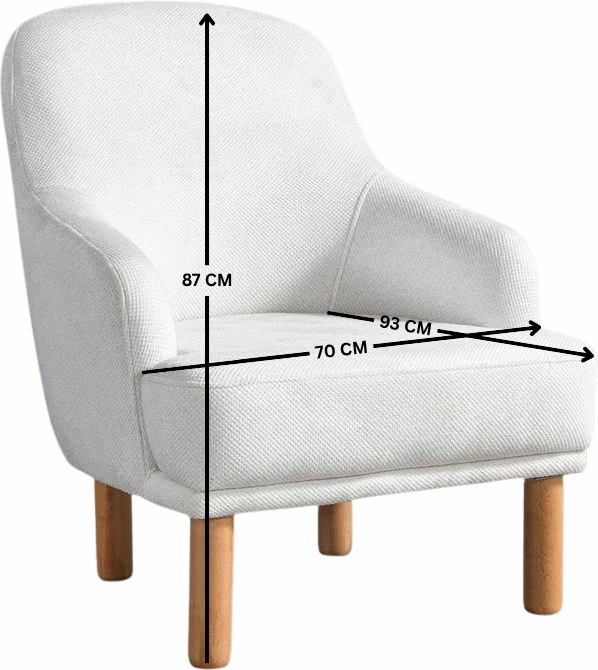 Karrige Wing Class Bohem, krem, Atelier del Sofa