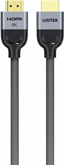 kabllo HDMI Unitek 2.1 8K LUX Oplot 3m, e zezë/gri