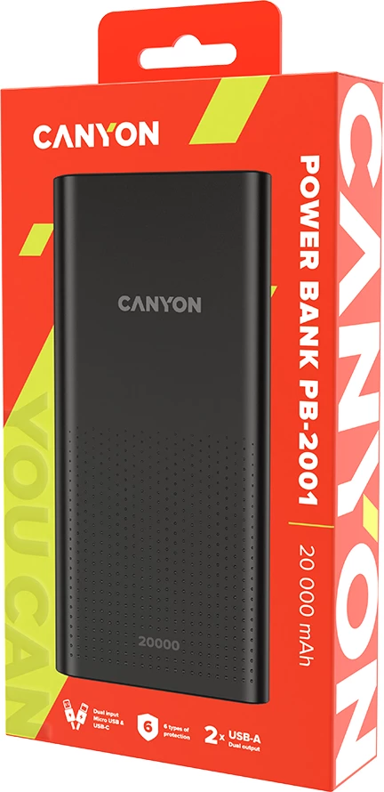 Power bank CANYON PB-2001 20000 mAh 10W 2 porta, i zi