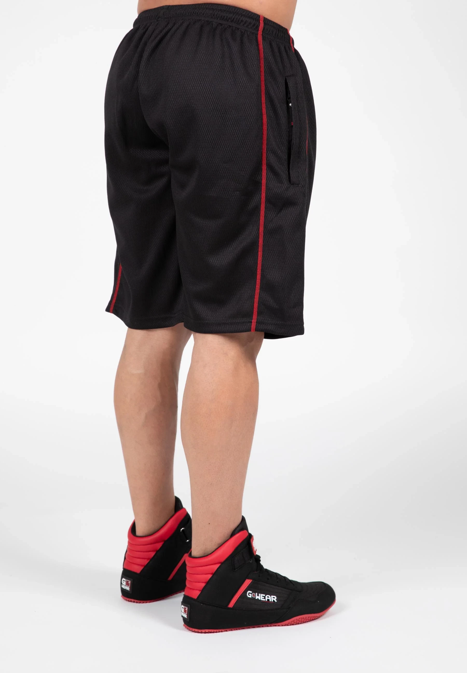 Wallace Mesh Shorts - E Zezë/Kuqe [Madhësia: S/M]