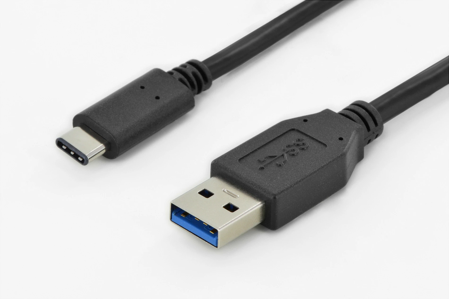 Kabllo USB Digitus USB 3.0 Type-C në Type-A, 1m, e zezë