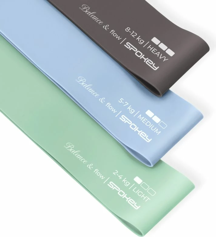 Set shirita rezistence Spokey FLEX, të zeza [Madhësia: 50 x 5 cm]