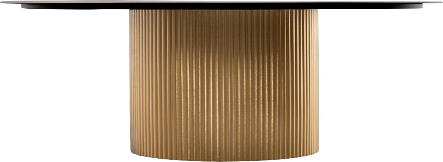 Tavolina kafeje 2 copë CLAD FH11916 metalike në ngjyrë ari-zi, Φ110x38H & Φ80x32H cm
