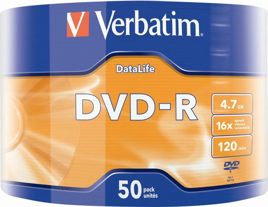 Disk DVD-R Verbatim 43791 4.7GB 16x, 50 copë