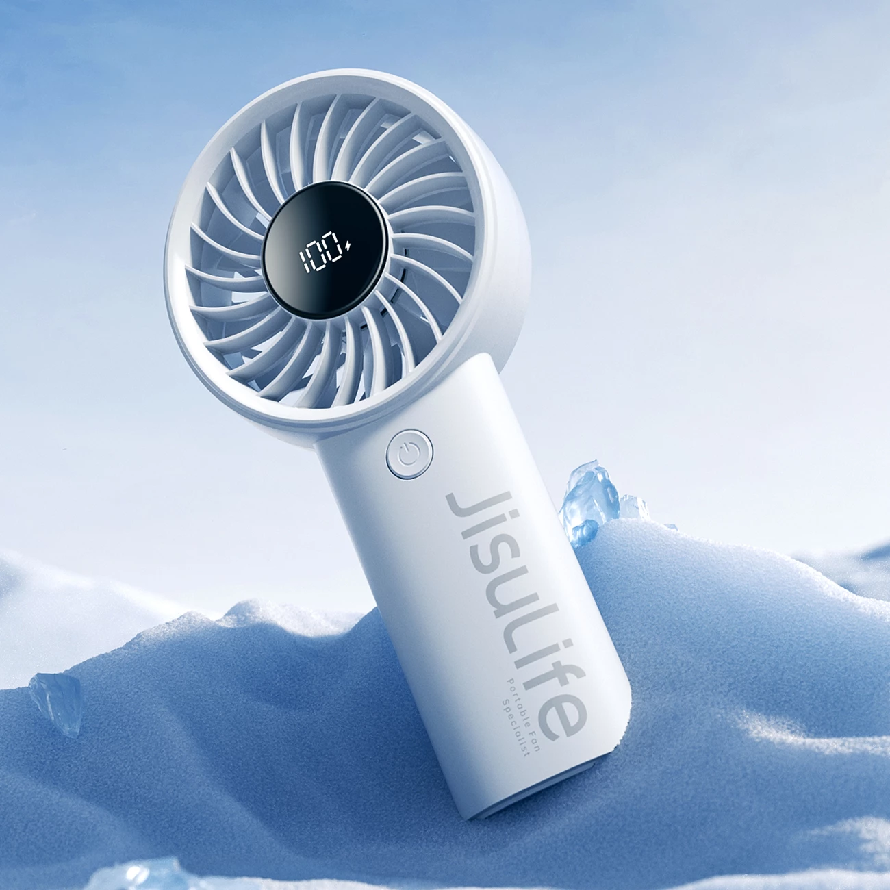 Ventilator dore Jisulife Life4 3600mAh USB-C, 5 shpejtësi, gri, me kabllo 8