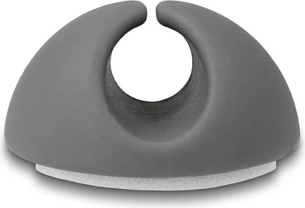 Mbajtës kabllosh DeLOCK, set 6 copë, vetëngjitës, për kabllo deri 6.5 mm, zi/gri