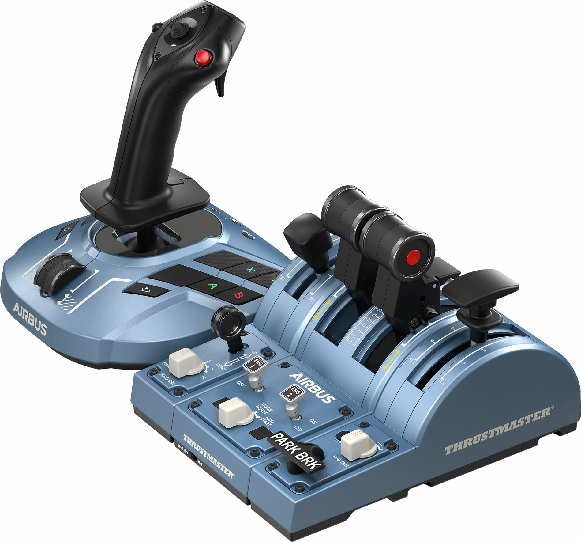 Joystick Thrustmaster TCA Captain Pack X Airbus Edition 4460217, wired, për PC/Xbox Series X/S, set, blu