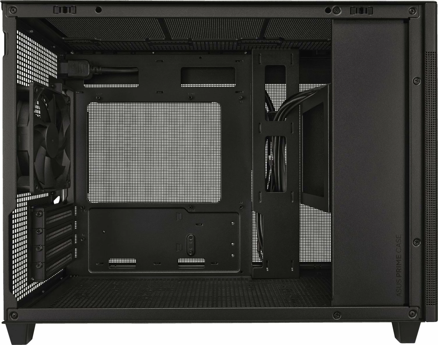 Kasë Asus Prime AP201 (90DC00G0-B39000) Micro-ATX/Mini-ITX Mini Tower, USB Type-C, pa furnizues rryme, e zezë