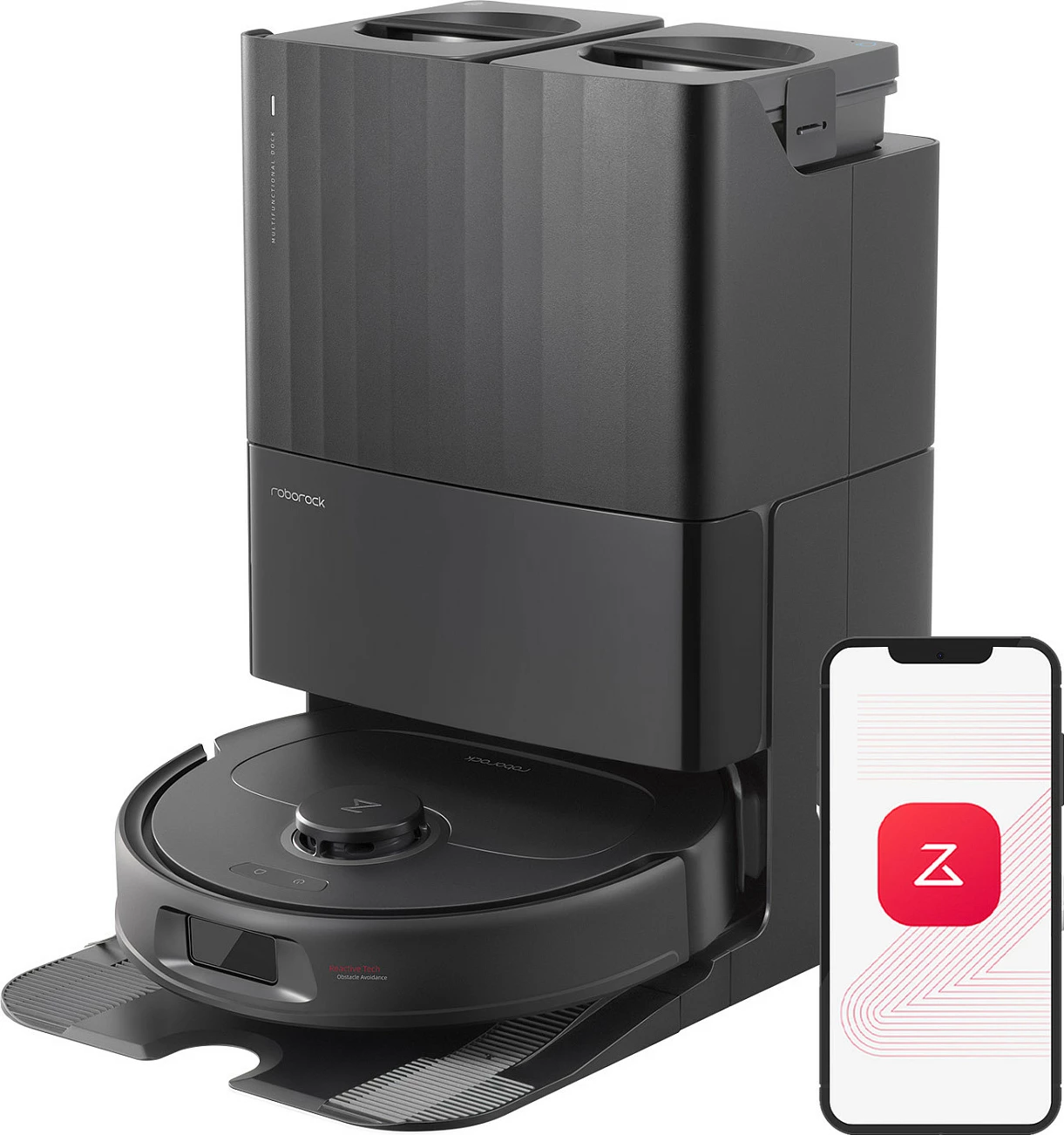 Fshesë robotike Roborock Qrevo Plus, 7000Pa, me stacion bazë, vacuum & mop, e zezë