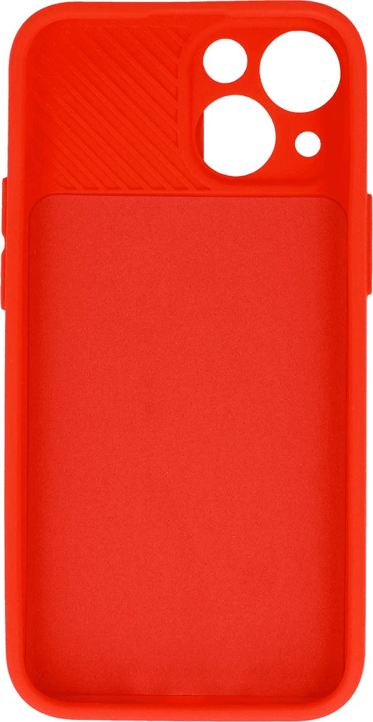 Mbështjellës ONASI me mbulesë lente, silikon, për iPhone 15 Pro, e kuqe