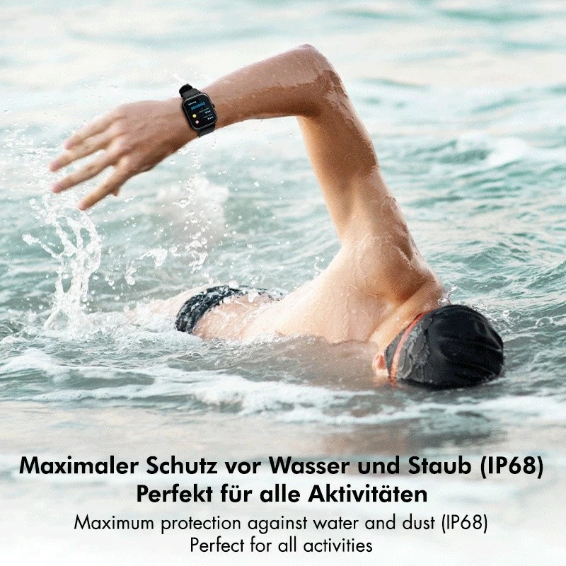 Smartwatch, LogiLink SW0001P, LCD 1.83", Bluetooth 5.2, IP68, bateri 230 mAh, rozë