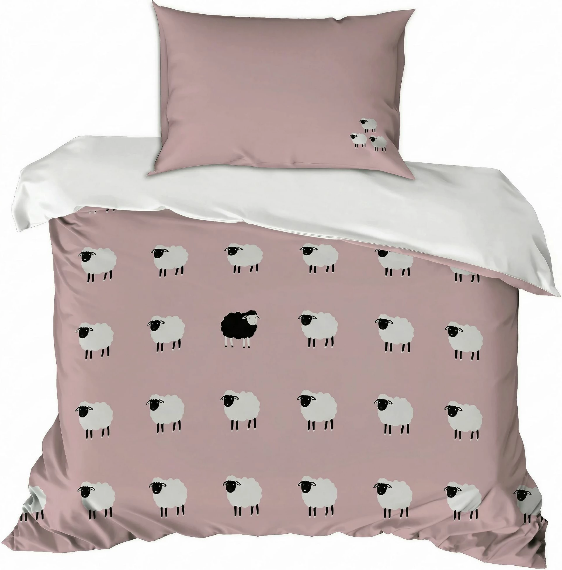 Set mbulesë jorgan XXL, ngjyrë rozë, dele të zeza, L'Essentiel Linge de Maison