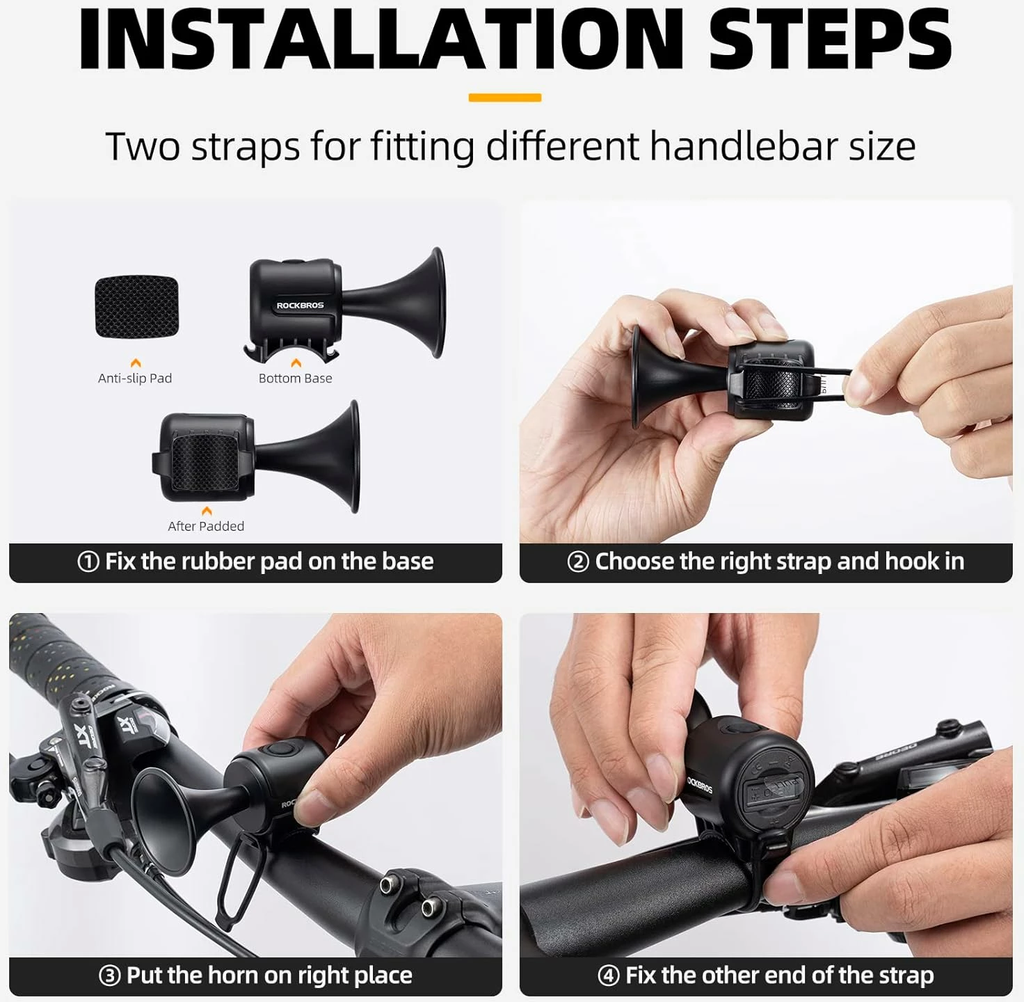 Zile elektronike biçiklete Rockbros 34210002001, e zezë