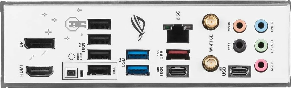 Pllakë amë Asus ROG STRIX B760-G GAMING WIFI, mATX, DDR5, Wi‑Fi 6, Bluetooth, bardhë/zi
