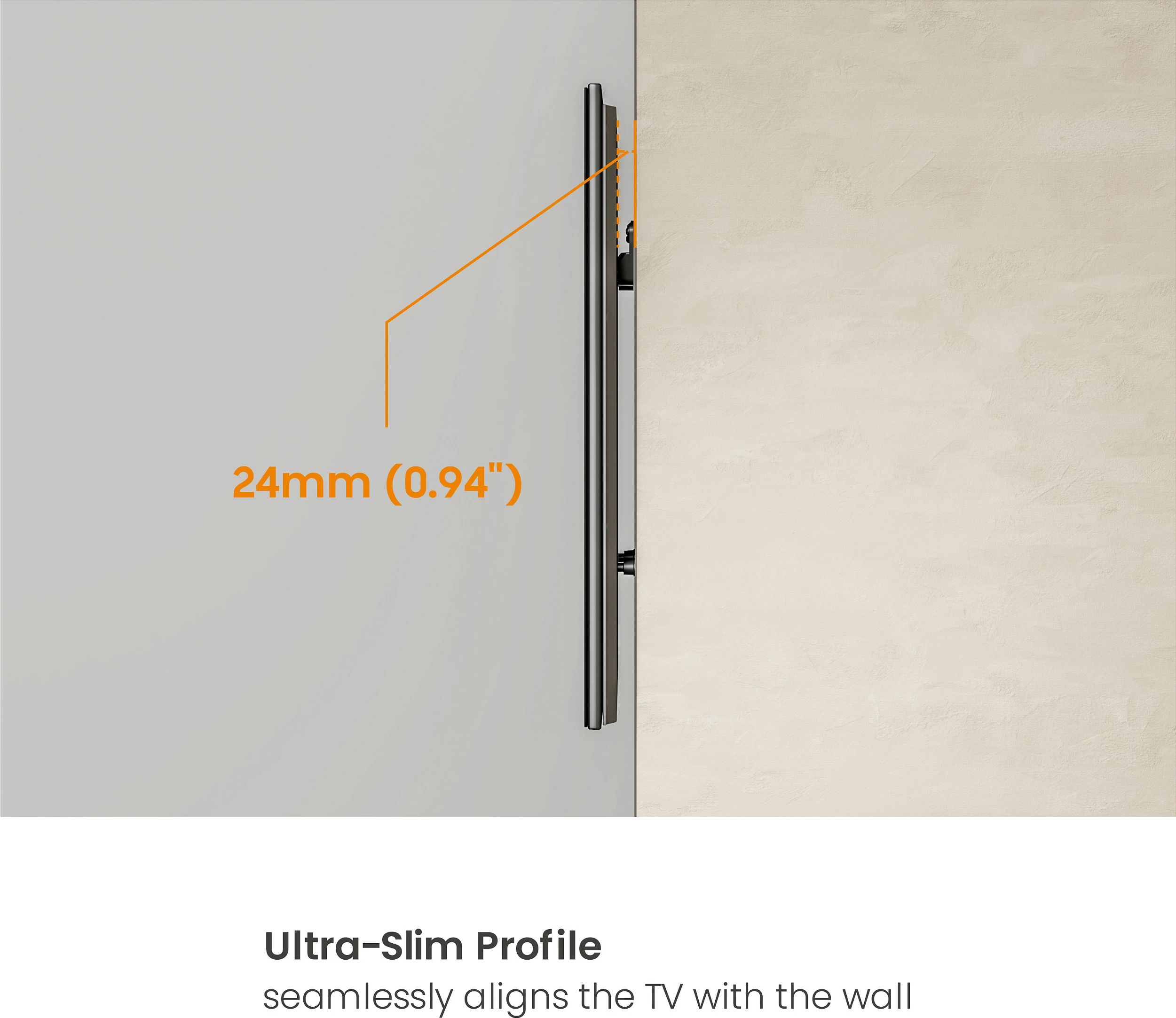 Mbajtëse muri për TV/monitor Equip, 32"-100", VESA 1000x600, 75 kg, No Drill, e zezë