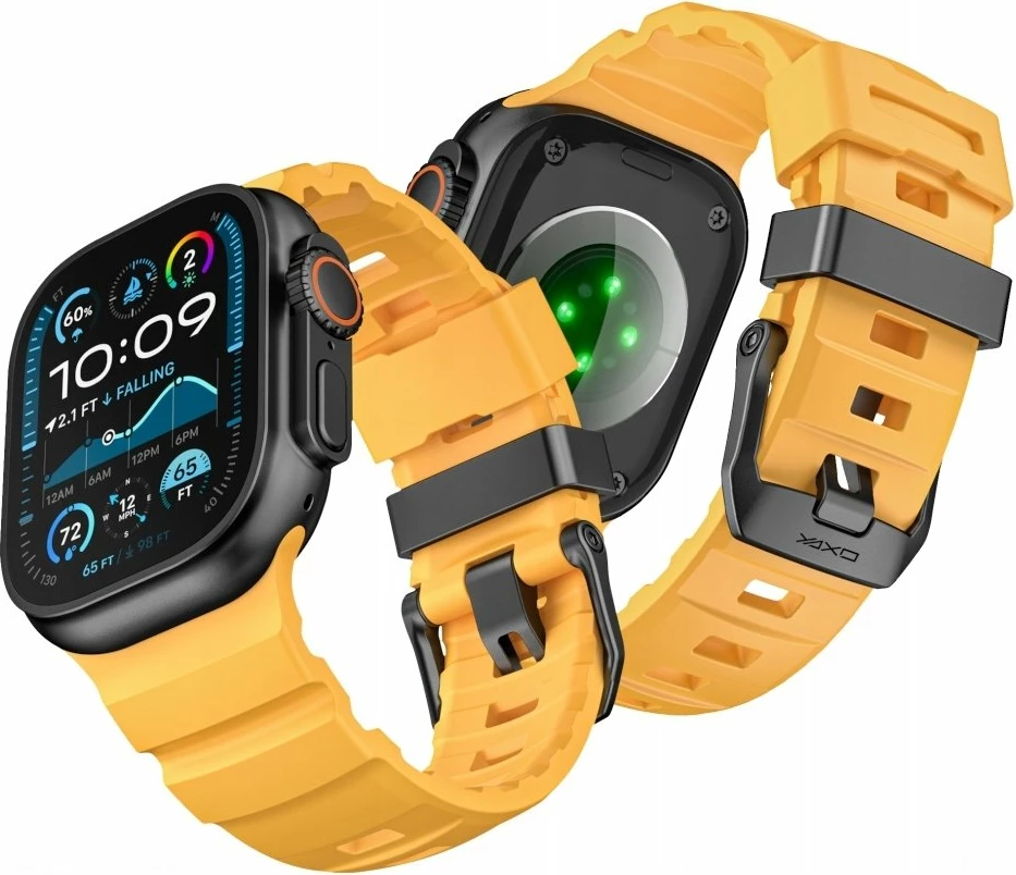 Rrip për Apple Watch Yaxo Rugged Evo Sport Band 44/45/46/49 mm, Sunny Yellow