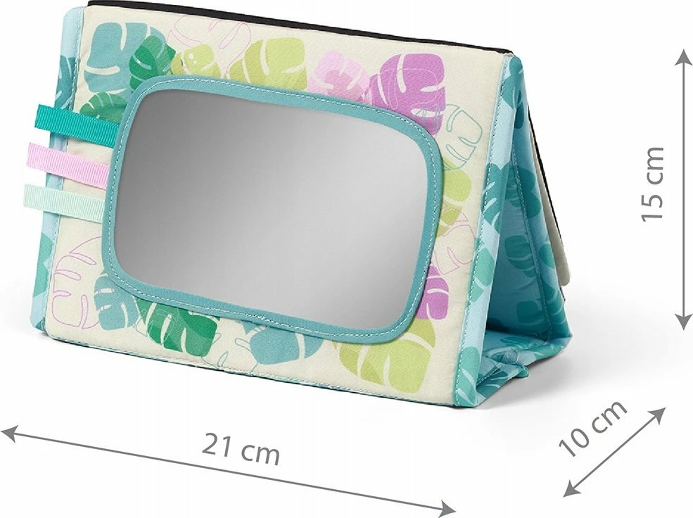 Libër sensorik BabyOno Safari 1564, 21x15 cm, dy-anësor bardhë-e-zi/shumëngjyrësh