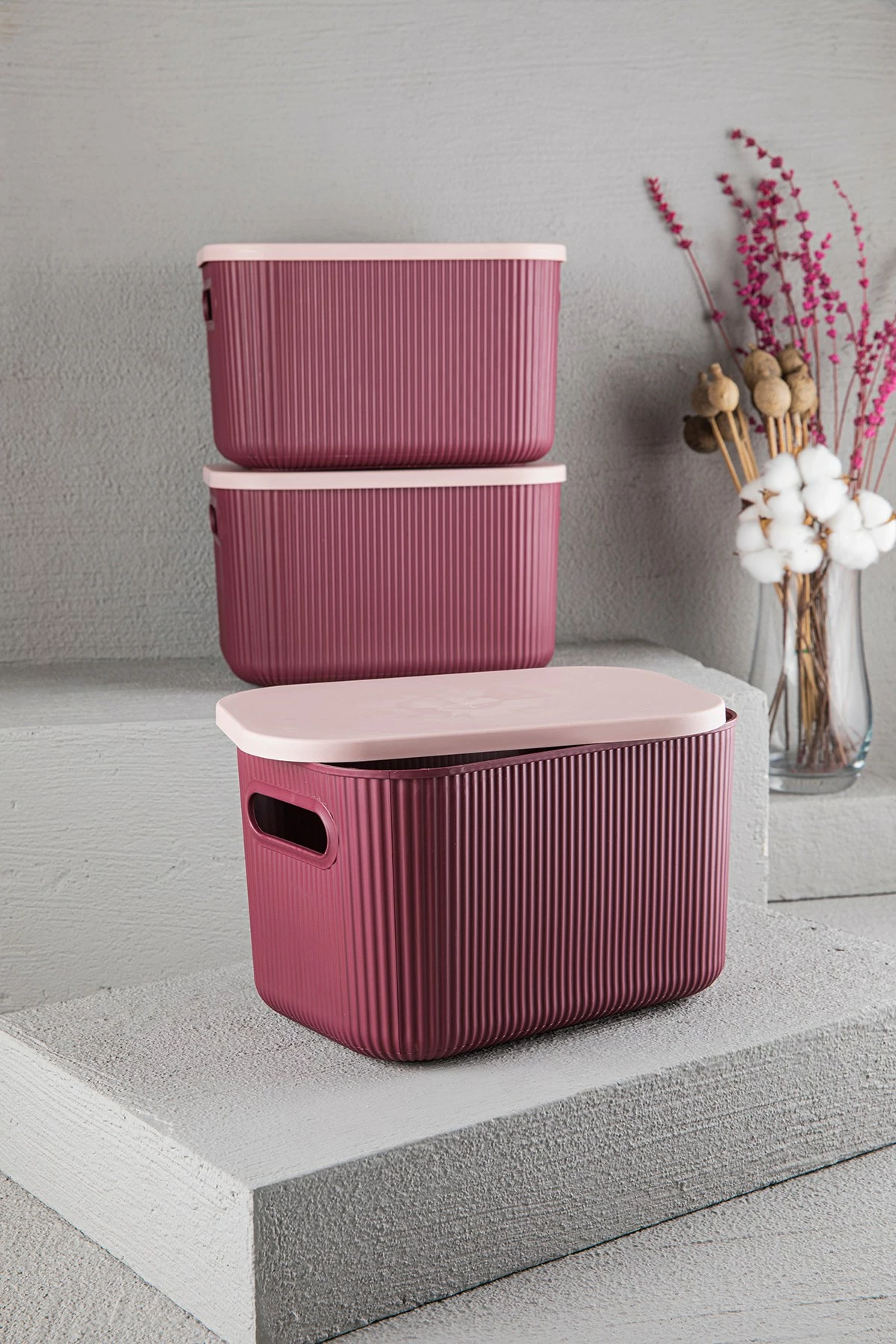 Set kuti për organizim, ngjyrë rozë, Hermia Concept, LVA-331-1-3, 3 copë