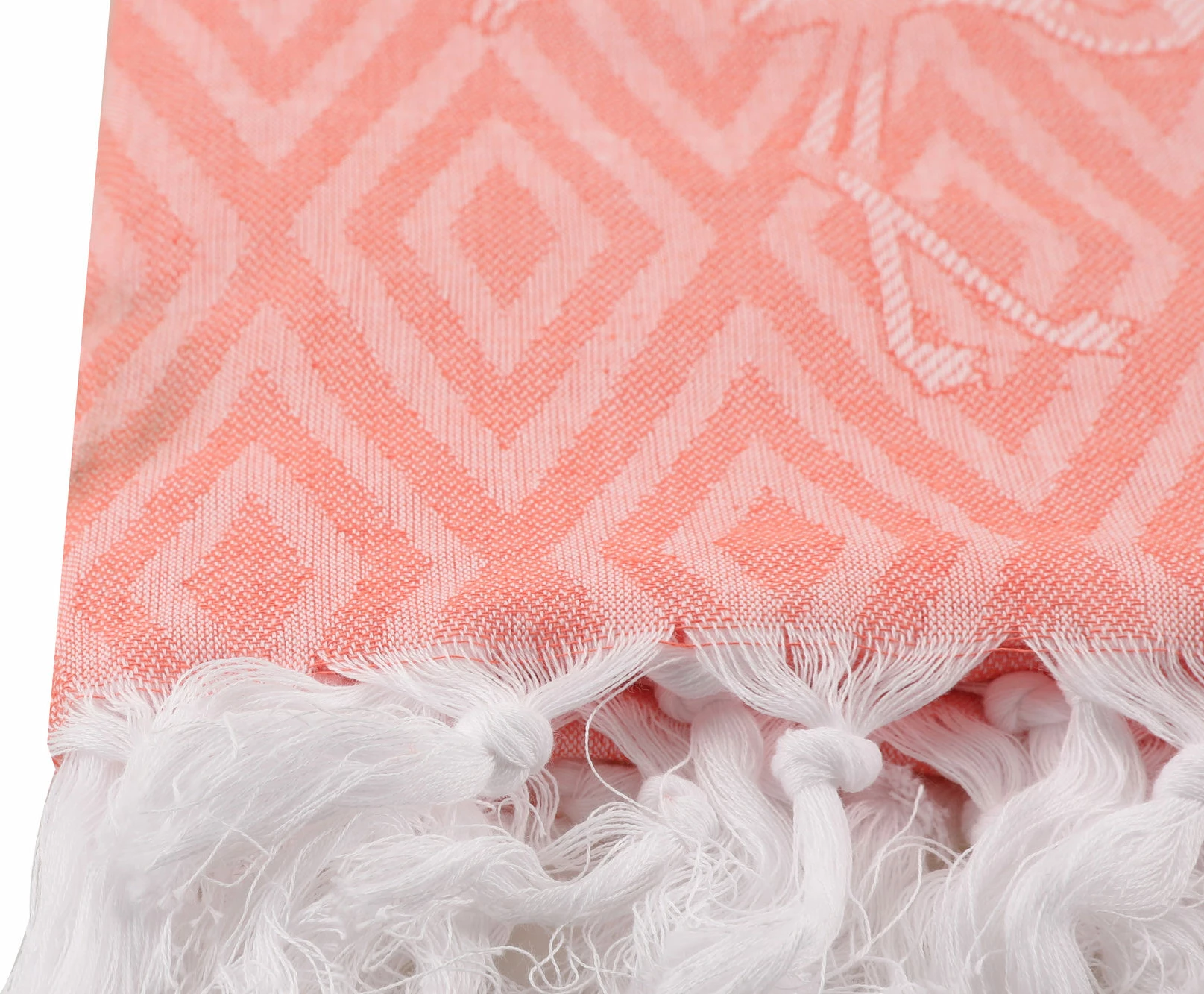 Peshqir plazhi Fouta, model Flamingo, ngjyrë salmon