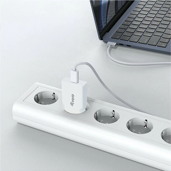 Karikues USB-C EQUIP GaN PD 3.0 20W, 1 port, i bardhë