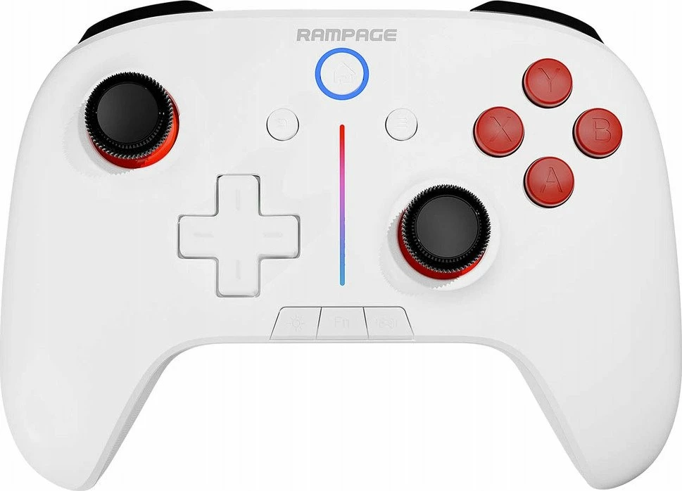 Gamepad Rampage Hydra HYDRA-WHITE, Bluetooth/2.4GHz/USB, RGB, për PC/Switch/telefon, i bardhë