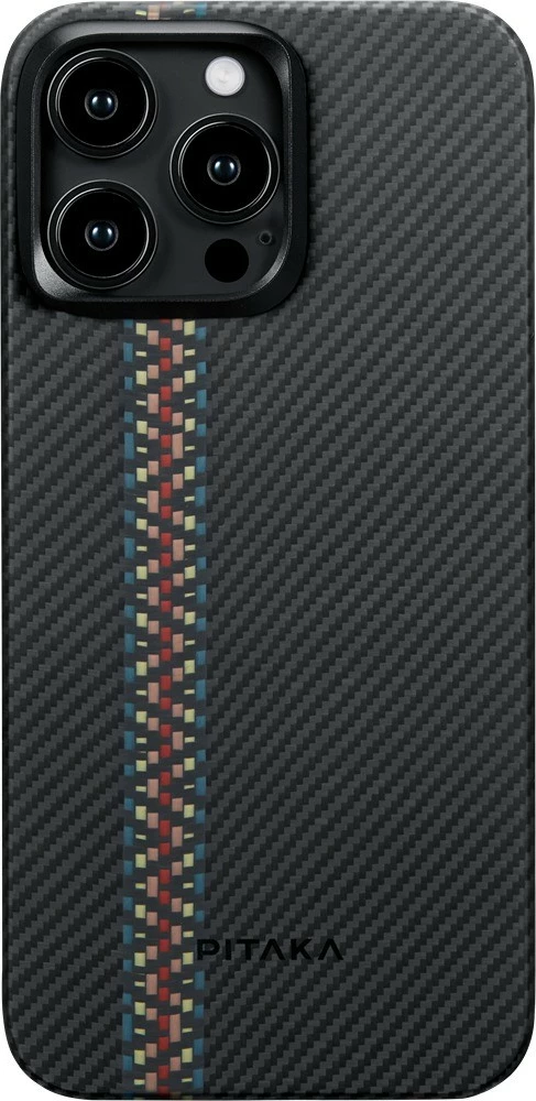 Mbështjellës Pitaka MagEZ Case 4 Rhapsody për iPhone 15 Pro Max, MagSafe, aramid fiber, ultra i hollë 0.95 mm 5