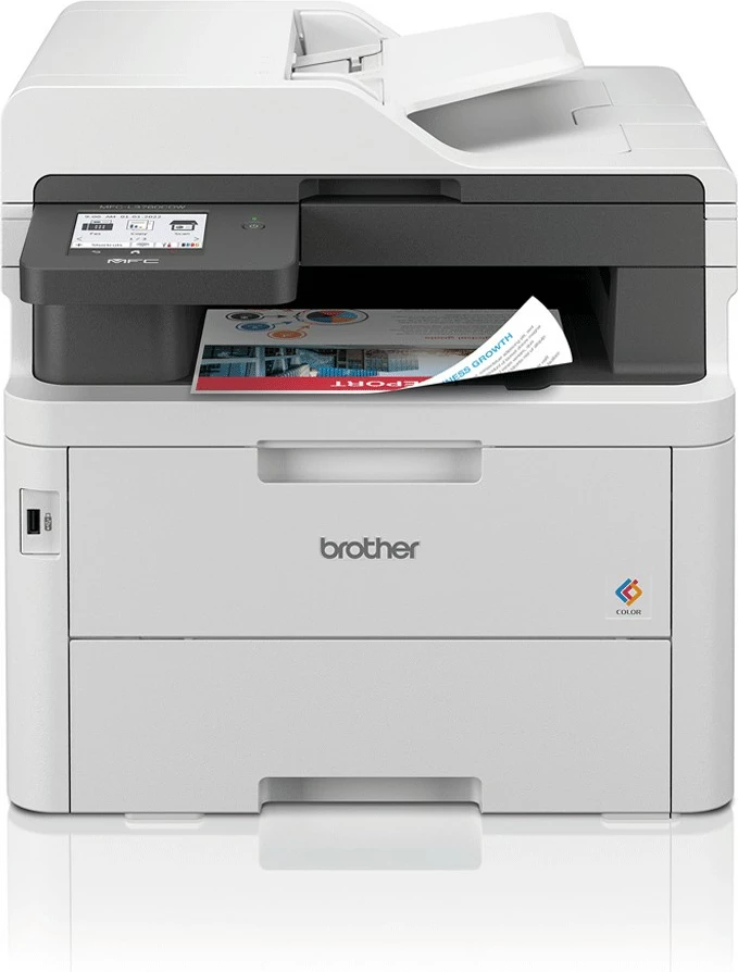 Printer Brother MFC-L3760CDW, LED, Printim me ngjyra, 600 x 2400 DPI, Kopjim me ngjyra, A4, Bardhë, Zi