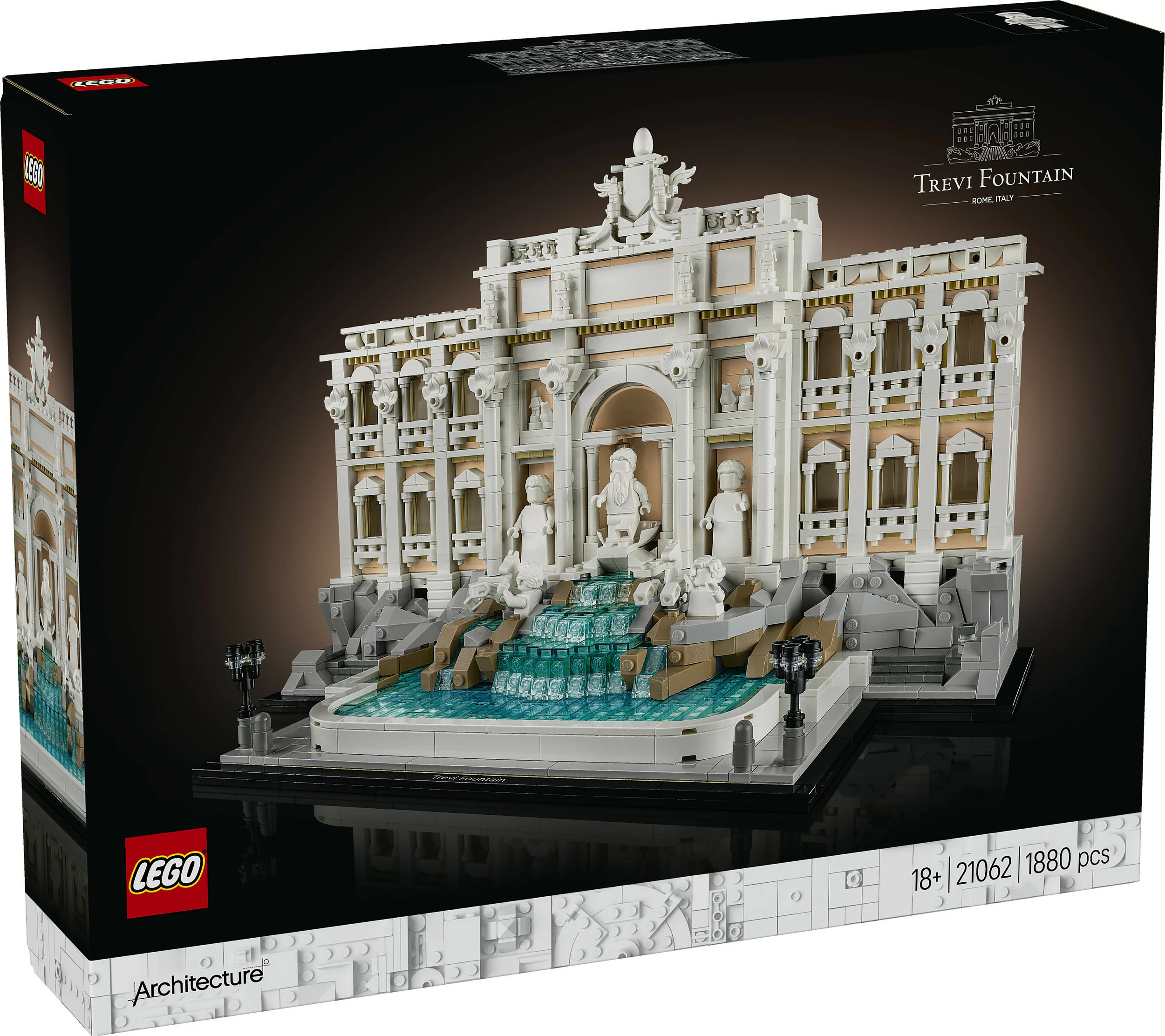 Set ndërtimi LEGO Trevi Fountain, 1880 copë, plastikë, shumëngjyrësh