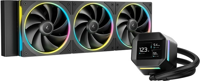 Kuler uji Deepcool LM360, 3x120mm, ekran IPS, LED RGB, zi