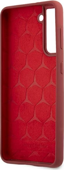 Mbështjellës, Mercedes, MEHCS21MSILRE Silicone Line hardcase për Samsung Galaxy S21+, silikon/TPU, e kuqe