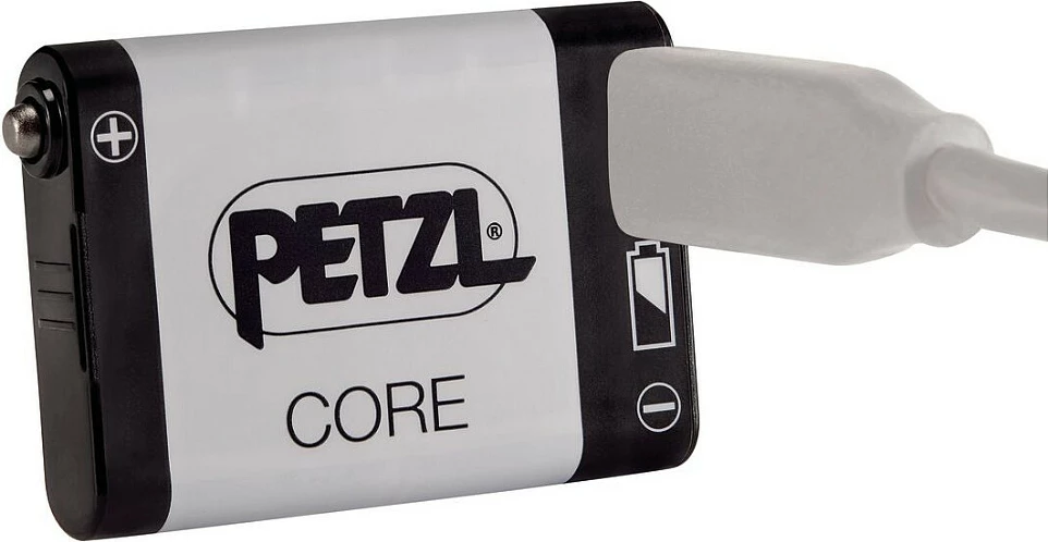 Bateri e rikarikueshme Petzl CORE 1250 mAh, Li-Ion, USB-C, zezë/gri