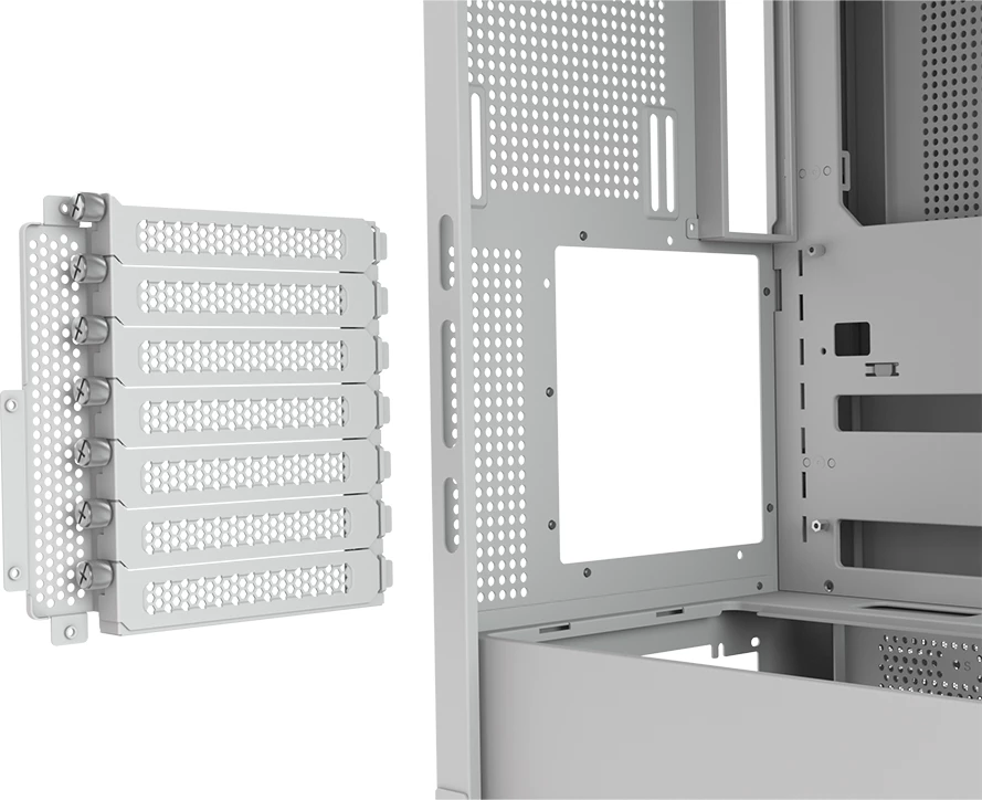 Kasë COUGAR FV270 Midi Tower, Tempered Glass, ATX/E-ATX, RGB, e bardhë