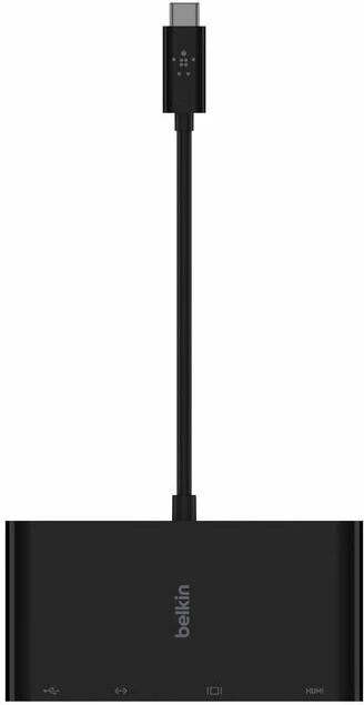 Belkin USB-C Multimedia Adapter (GBE - HDMI - VGA - USB-A) - Black