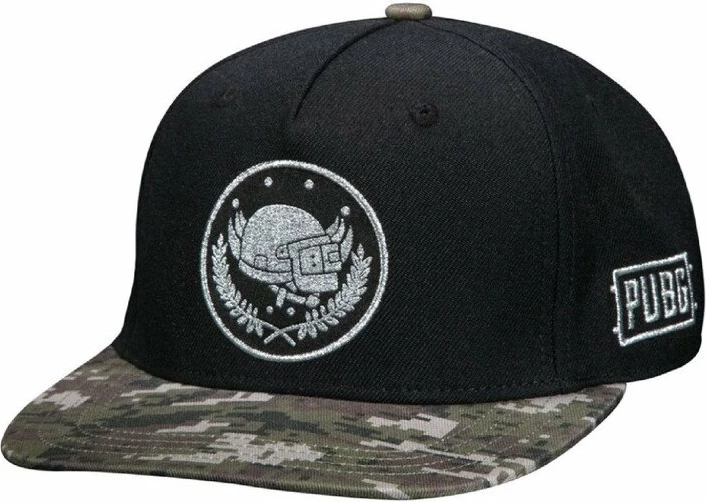 Kapele Jinx PUBG Pan Crest Snapback, me strehë, e zezë/kamuflazh
