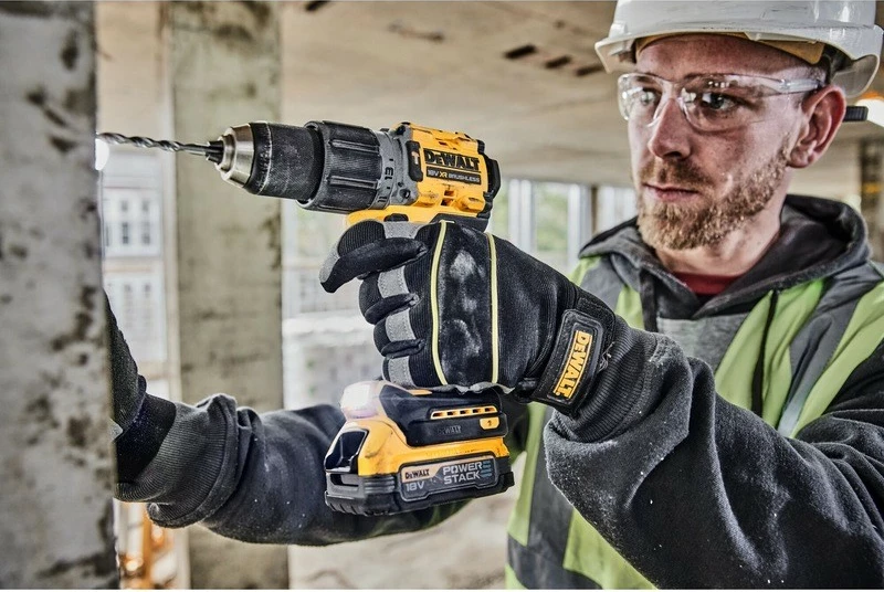 Aku-shurubdrill DeWALT 18V, brushless, 1.3cm, verdhë/zezë