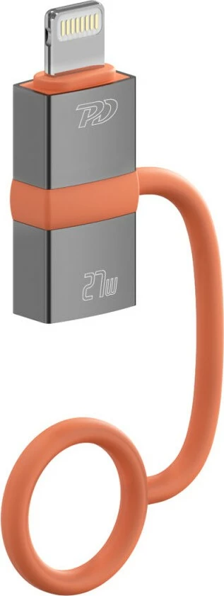 Adapter USB-C në Lightning 4smarts, set 2 copë, PD 27W, gri/portokalli