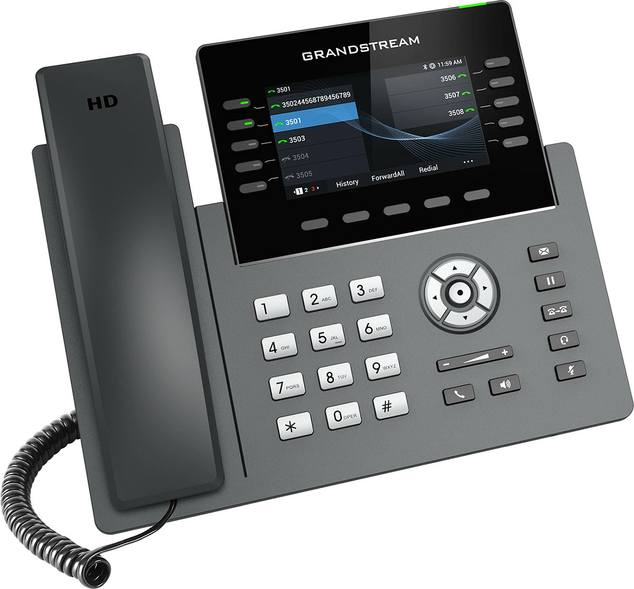 Telefon IP Grandstream GRP2615, 10 linja, i zi, i hirtë
