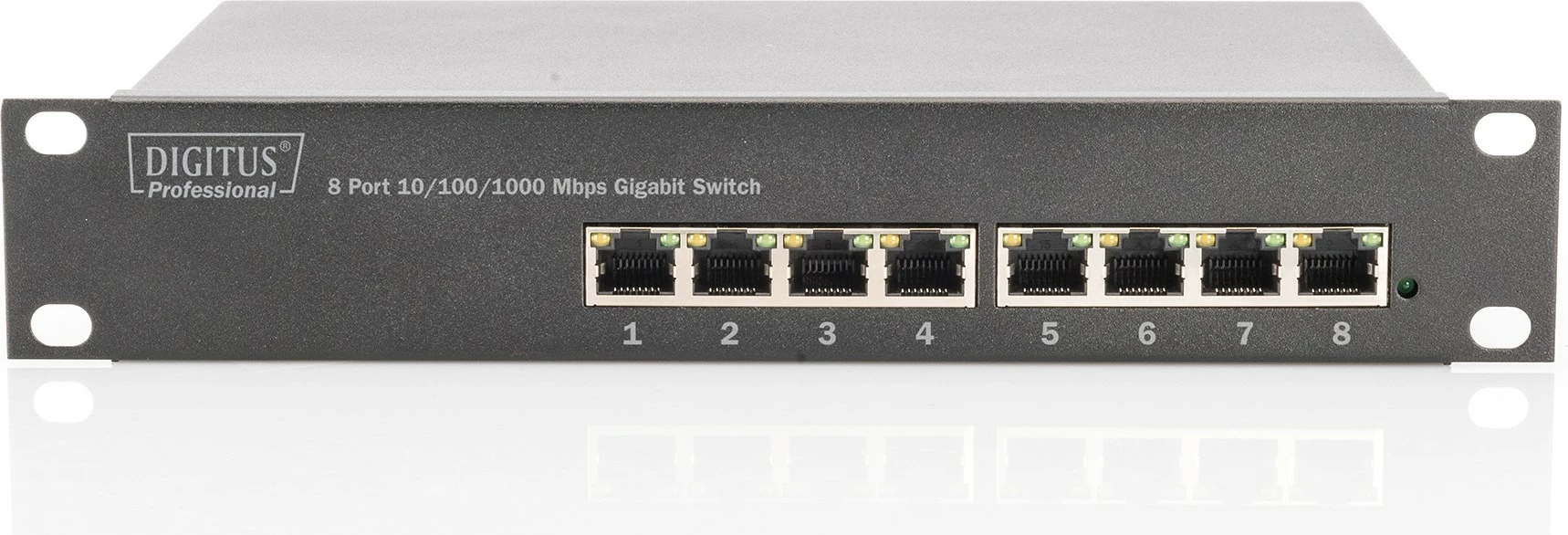 Switch Digitus 8-portë Gigabit, unmanaged, gri
