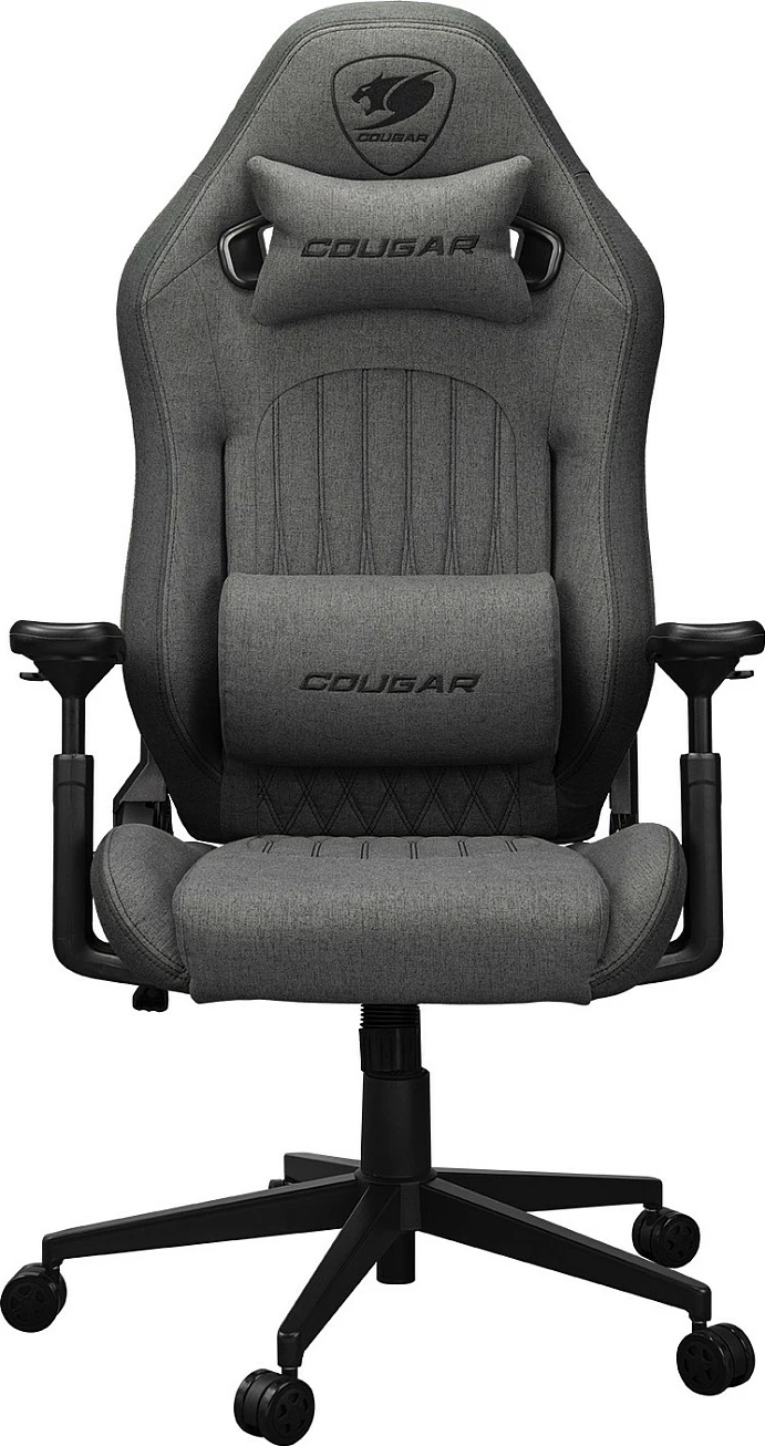 Karrige gaming Cougar Explore Royal Gray F, pëlhurë, 120 kg, rregullim 90-155°, gri/zezë