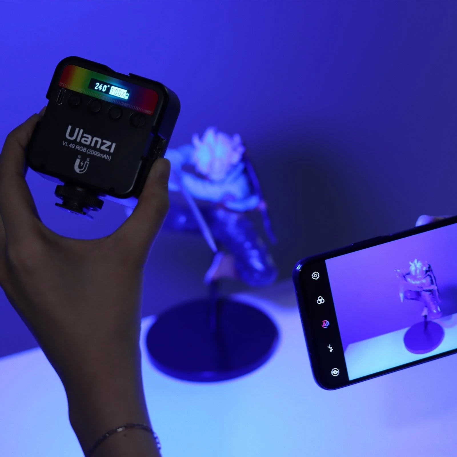 Panel dritë LED RGB Ulanzi VL49 RGB, 2500-9000K, 2000mAh