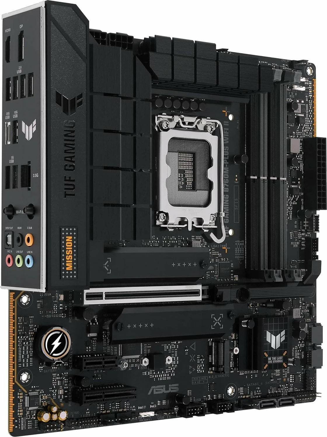 Pllakë amë Asus TUF GAMING B760M-PLUS WIFI II Micro ATX, WiFi 6E, Bluetooth