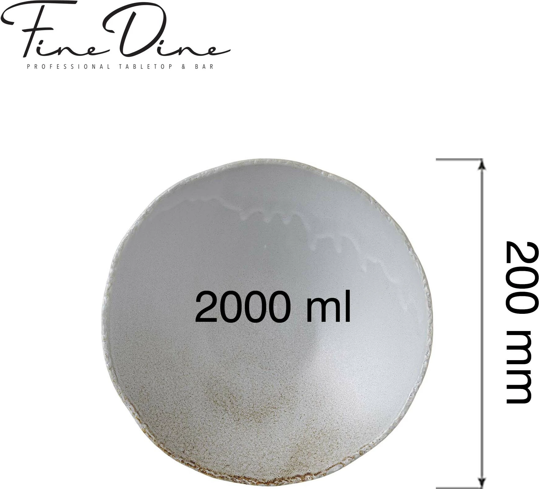 Tas bufeti Fine Dine Stark Ø200mm 2L, set 3 copë, gri